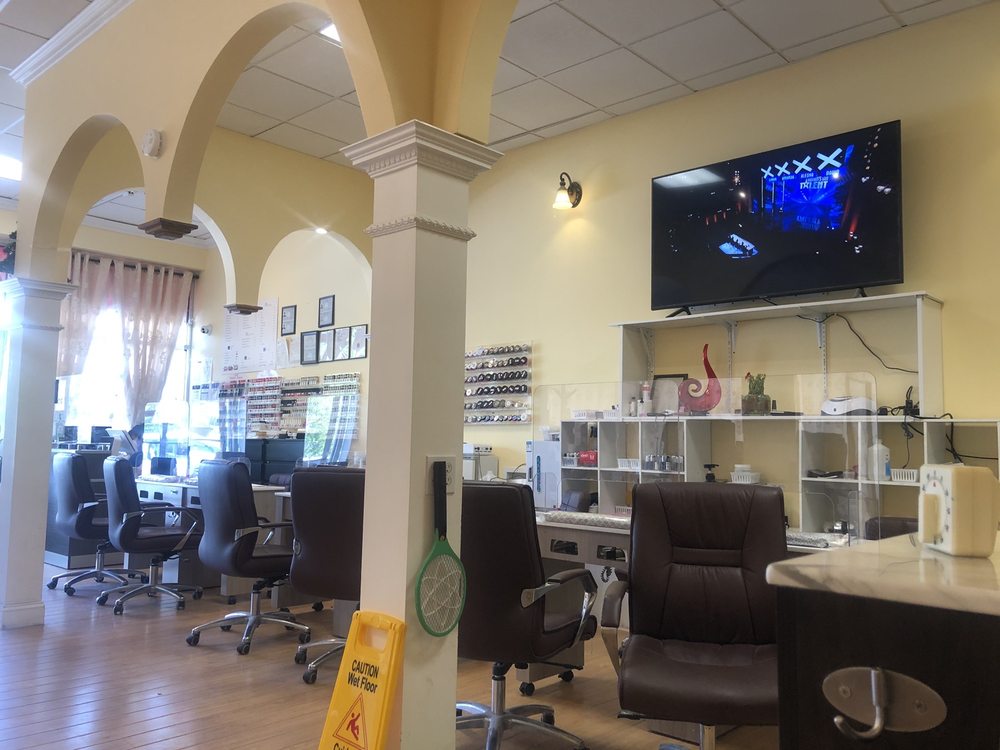 Interior salon station at Ithaca E Nail Spa